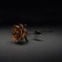 Orange and Black Immortal Rose, Recycled Metal Rose, Steel Rose