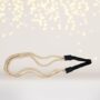 Ivory and Gold Rope Headband