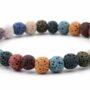 Lava Stone Essential Oil Bracelet - Rainbow Lava Stone