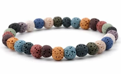 Lava Stone Essential Oil Bracelet – Rainbow Lava Stone