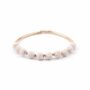 Lava Stone Essential Oil Bracelet - White Lava Stone and Gold