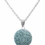 Light Blue Lava Stone Essential Oil Necklace