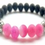 Pink Lava Stone Essential Oil Bracelet