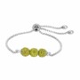 Yellow Triple Lava Stone Charm Bracelet