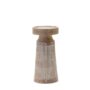 Set of Three Natural And White Distressed Geometric Polyresin Tabletop