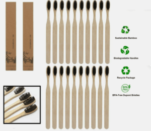 BAMBOO TOOTH BRUSH WITH CHARCOAL BRISTLES